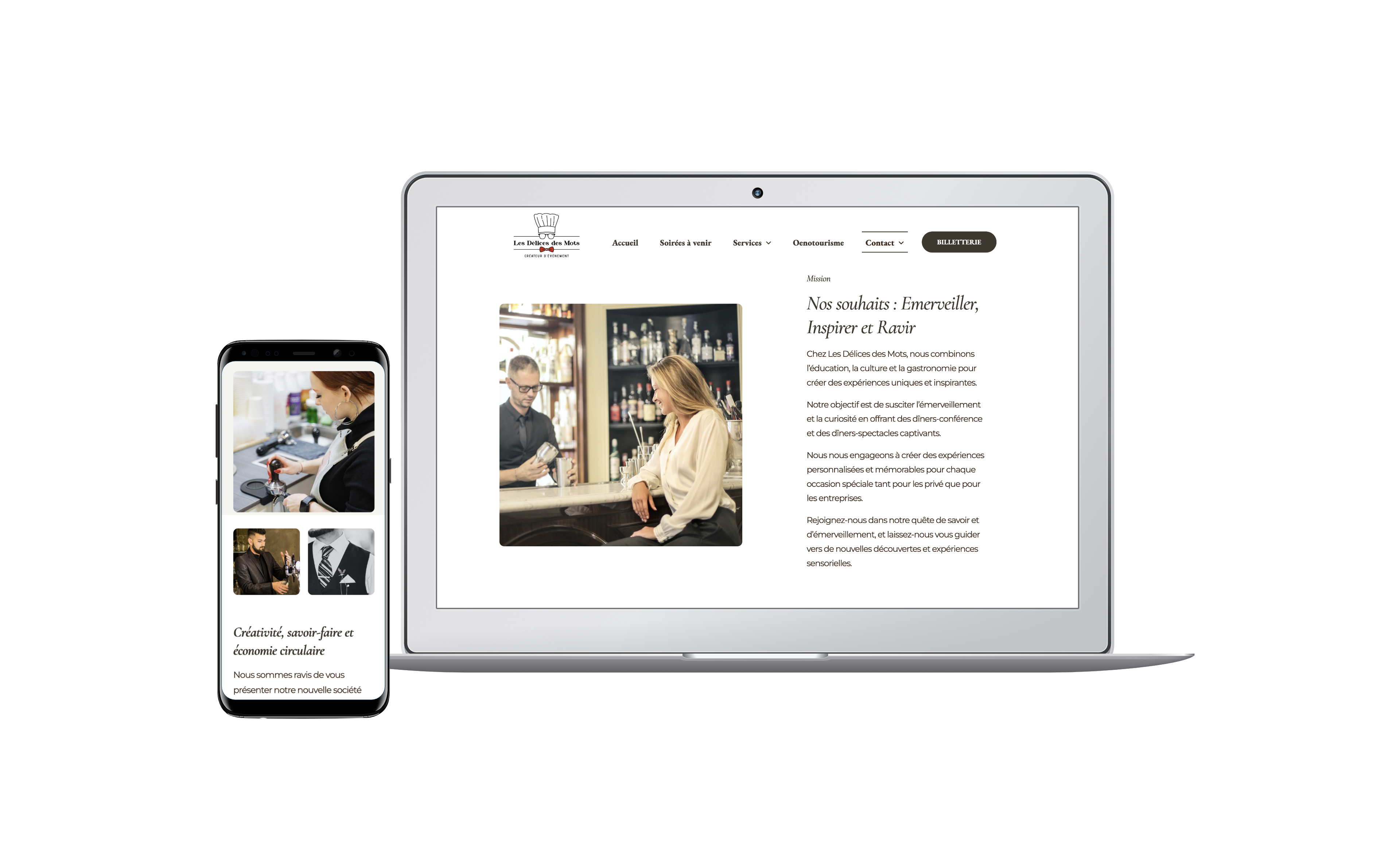 Site traiteur & billetterie Infomaniak